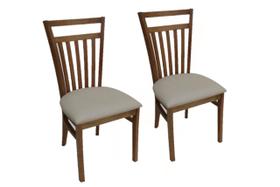 Kit 2 Cadeira de Jantar em Madeira Maciça Estofada Larissa