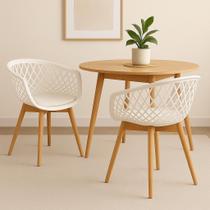 Kit 2 Cadeira de Jantar Web com Assento Estofado