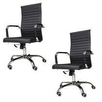 Kit 2 Cadeira Escritório Presidente Executiva Esteirinha Office Elegance Milano Kit 2 Cadeira Escritório Presidente Executiva Esteirinha Office Elegance Milano