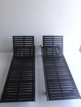 Kit 2 Cadeira Espreguiçadeira Piscina Praia Dobrável Preto