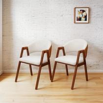 Kit 2 Cadeira Liz Sala De Jantar Boucle Bege material sintético Antílope prazo de entrega 3 à 5 dias para enviar