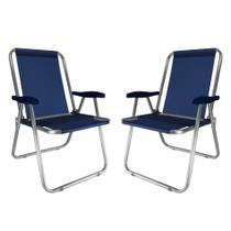 Kit 2 Cadeira Max Alumínio Praia Piscina Camping Até 140 Kg - Zaka Kit 2 Cadeira Max Alumínio Praia Piscina Camping Até 140 Kg - Zaka