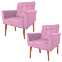 Kit 2 Cadeira Poltrona Consultório Escritorio Recepção Reforçadas Nina Almofada Kit 2 Cadeira Poltrona Consultório Escritorio Recepção Reforçadas Nina Almofada