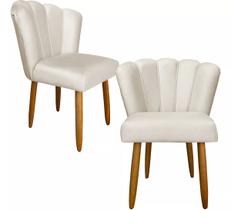 Kit 2 Cadeira Poltrona Pétala Sala De Estar Penteadeira Luxo