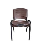 Kit 2 cadeira prisma iso fixa para igreja recepção sala de espera marrom