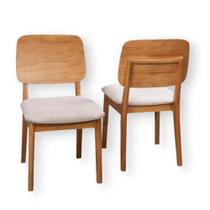 Kit 2 Cadeira Sala de Jantar Zoe Laminada Madeira Maciça Facilita Decor