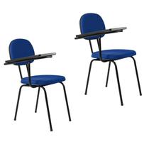 Kit 2 Cadeira Universitária Secretária com Prancheta Ecoflex