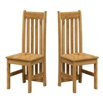 Kit 2 Cadeiras 100% Madeira Maciça Lille Espresso Móveis