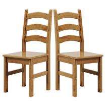 Kit 2 Cadeiras 100% Madeira Maciça Napoli Espresso Móveis Kit 2 Cadeiras 100% Madeira Maciça Napoli Espresso Móveis