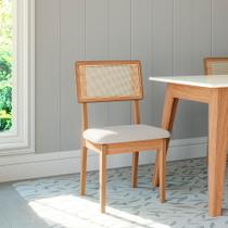 Kit 2 Cadeiras 100% MDF Freijó/Cesare Claro J23 - Dalla Costa