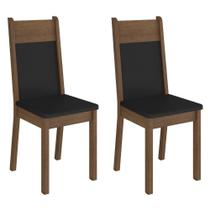 Kit 2 Cadeiras 4280 Madesa Rustic/preto