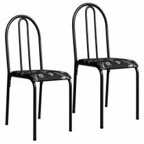 Kit 2 Cadeiras 544 Sala Jantar Cozinha Pés Aço Tubular
