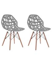 Kit 2 Cadeiras Akron Eames Cinza - Gardenlife