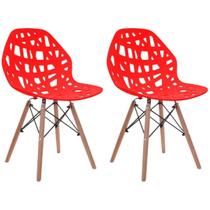 Kit 2 Cadeiras Akron Eames Vermelha - Gardenlife
