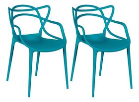 Kit 2 cadeiras allegra azul turquesa Kit 2 cadeiras allegra azul turquesa