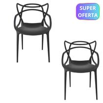 Kit 2 Cadeiras Allegra Design Preto Sala Cozinha Jantar Kit 2 Cadeiras Allegra Design Preto Sala Cozinha Jantar