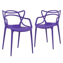 Kit 2 cadeiras allegra roxo