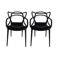 Kit 2 Cadeiras Aviv Preto Polipropileno 83x51x56cm Fratini
