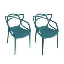 Kit 2 Cadeiras Aviv Verde Java Polipropileno Fratini