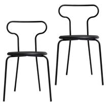 Kit 2 Cadeiras Base Tubular Fixa Fantasminha Chef