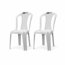 Kit 2 cadeiras bistro decor mobilia 77 branca Kit 2 cadeiras bistro decor mobilia 77 branca