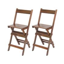 Kit 2 Cadeiras Bistrôs em Madeira Dobrável Facil Transp Bar Imbuia / Liso Kit 2 Cadeiras Bistrôs em Madeira Dobrável Facil Transp Bar Imbuia / Liso