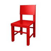 Kit 2 Cadeiras Cadeirinha Infantil Madeira 45Cm Vermelho