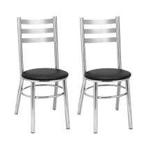 Kit 2 Cadeiras CC81 Cromadas Treparoni