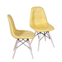 Kit 2 Cadeiras Charles Eames Acolchoada