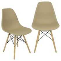 Kit 2 Cadeiras Charles Eames Eiffel Wood Design