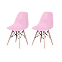 Kit 2 Cadeiras Charles Eames Eiffel Wood Design