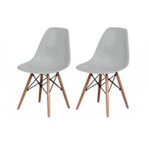 Kit 2 Cadeiras Charles Eames Eiffel Wood Design Varias Cores - Magazine Roma