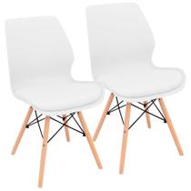 Kit 2 Cadeiras Charles Eames Rubi Sili Eiffel - Branco