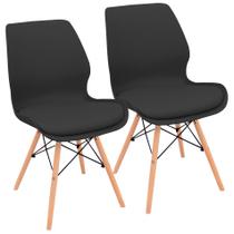 Kit 2 Cadeiras Charles Eames Rubi Sili Eiffel - Preto - Magazine Roma