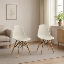 Kit 2 Cadeiras Charles Eames Wood Design Eiffel