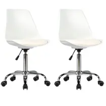 Kit 2 Cadeiras Chicago Com Estrutura em Polipropileno e Base Cromada Fratini