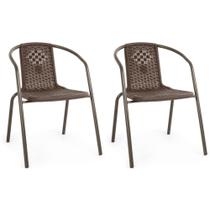 Kit 2 Cadeiras com Braço Indaiá em Polipropileno - Marrom