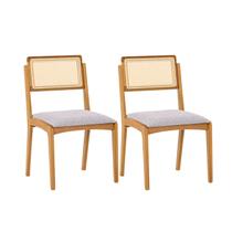 Kit 2 Cadeiras com Encosto Assento Estofado Argos Kit 2 Cadeiras com Encosto Assento Estofado Argos