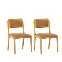 Kit 2 Cadeiras com Encosto Assento Estofado Argos Kit 2 Cadeiras com Encosto Assento Estofado Argos