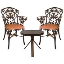 Kit 2 Cadeiras com Mesa de Centro Alumínio para Varanda Jardim Area Externa Sacada Prédio Kit 2 Cadeiras com Mesa de Centro Alumínio para Varanda Jardim Area Externa Sacada Prédio