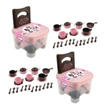 Kit 2 Cadeiras Cozinha Poá Infantil 50 Peças Simo Toys