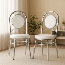 Kit 2 Cadeiras Cromadas CC10 A102 Debrum