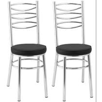 Kit 2 Cadeiras Cromadas Cc34 A101 Treparoni Kit 2 Cadeiras Cromadas Cc34 A101 Treparoni