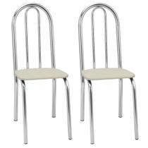 Kit 2 Cadeiras Cromadas Cc55 A101 Treparoni
