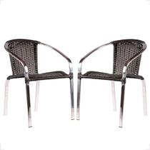 Kit 2 Cadeiras de Alumínio Área Externa Pinheiro Artesanal - Fexx FiberHome
