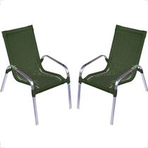 Kit 2 Cadeiras De Alumínio Para Área Externa Fortaleza Fibra Sintética Artesanal - Fexx FiberHome