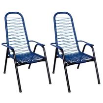 Kit 2 Cadeiras de Área e Varanda Fio Azul Fortmix