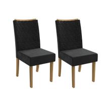 Kit 2 Cadeiras de Cozinha 2CAD129 2 Un Canela/Suede Preto - Kappesberg Kit 2 Cadeiras de Cozinha 2CAD129 2 Un Canela/Suede Preto - Kappesberg