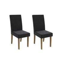 Kit 2 Cadeiras de Cozinha 2CAD131 2 Un Canela/Suede Preto - Kappesberg Kit 2 Cadeiras de Cozinha 2CAD131 2 Un Canela/Suede Preto - Kappesberg