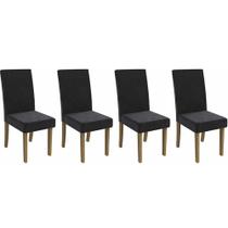 Kit 2 Cadeiras de Cozinha 2CAD131FR 4 Un Freijo/Suede Preto A038 - Kappesberg Kit 2 Cadeiras de Cozinha 2CAD131FR 4 Un Freijo/Suede Preto A038 - Kappesberg